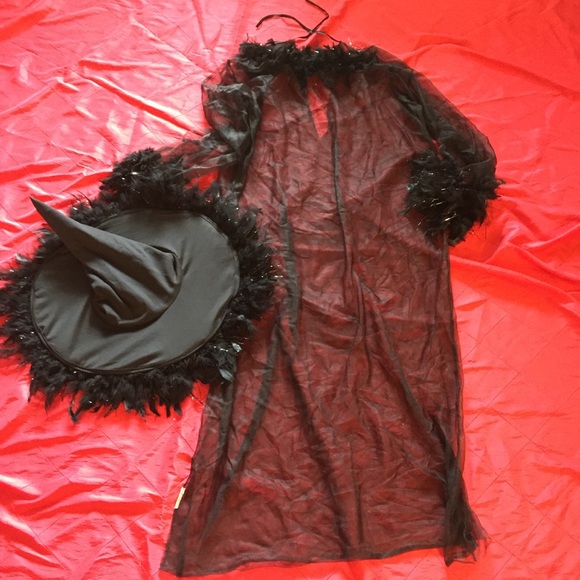 Dresses & Skirts - Sheer witch costume and hat L/XL Halloween